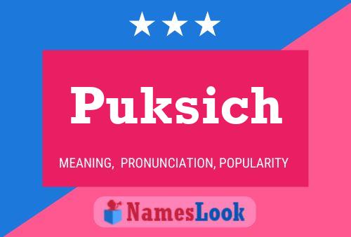 ملصق اسم Puksich