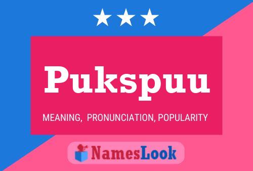 ملصق اسم Pukspuu