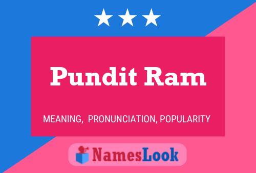 ملصق اسم Pundit Ram