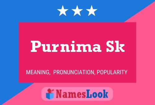 ملصق اسم Purnima Sk