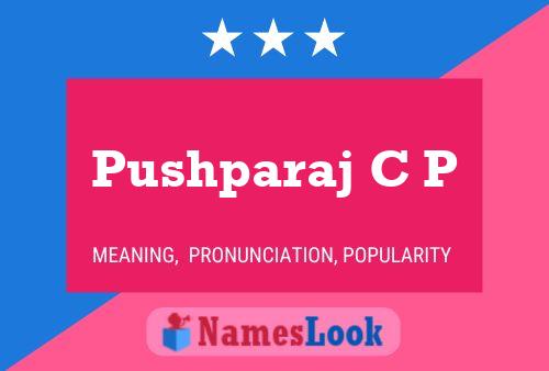 ملصق اسم Pushparaj C P