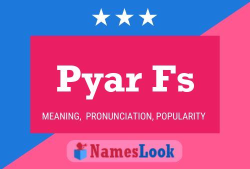 ملصق اسم Pyar Fs