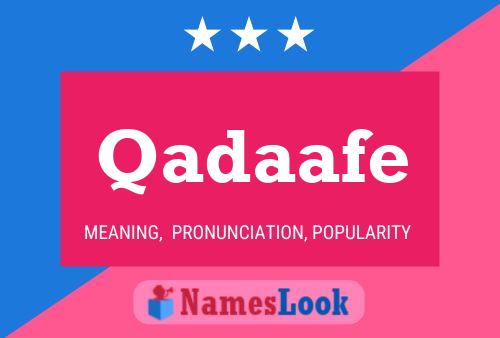 ملصق اسم Qadaafe