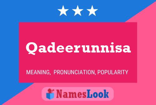 ملصق اسم Qadeerunnisa