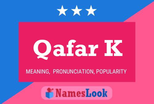 ملصق اسم Qafar K