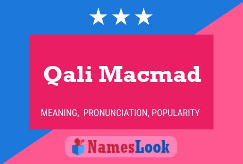 ملصق اسم Qali Macmad