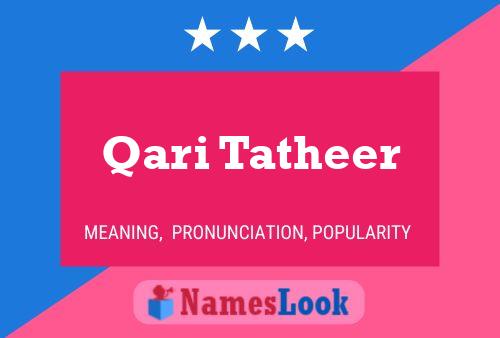 ملصق اسم Qari Tatheer