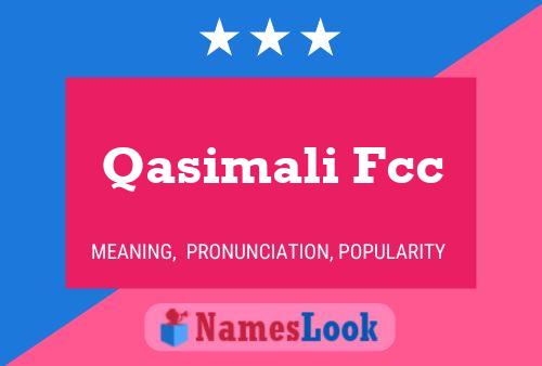 ملصق اسم Qasimali Fcc