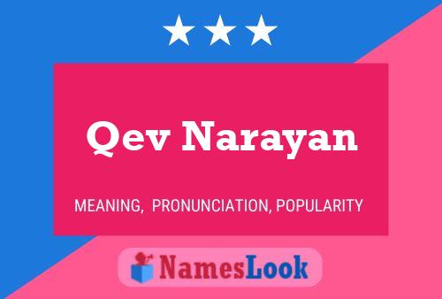 ملصق اسم Qev Narayan