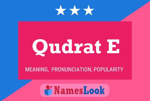 ملصق اسم Qudrat E