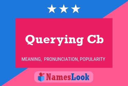 ملصق اسم Querying Cb