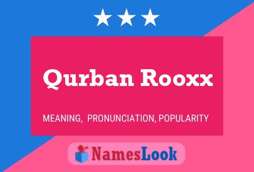 ملصق اسم Qurban Rooxx