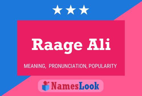 ملصق اسم Raage Ali