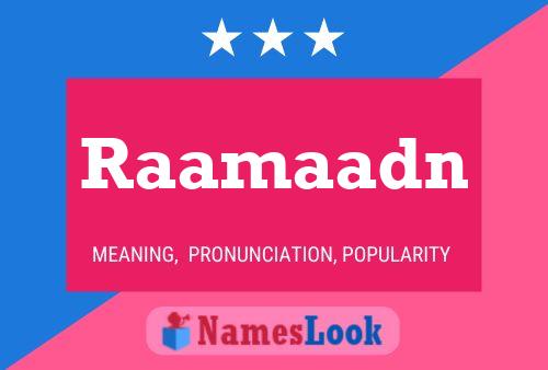 ملصق اسم Raamaadn