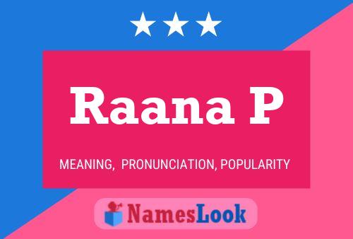 ملصق اسم Raana P