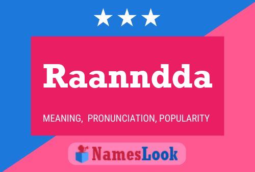 ملصق اسم Raanndda