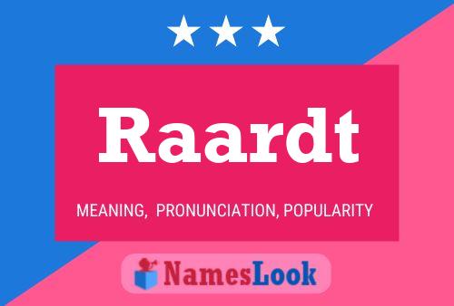 ملصق اسم Raardt