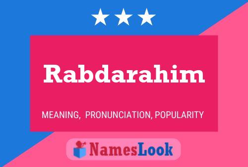 ملصق اسم Rabdarahim