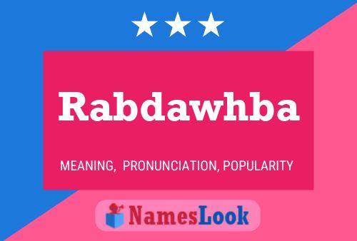 ملصق اسم Rabdawhba