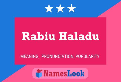 ملصق اسم Rabiu Haladu