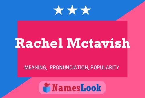 ملصق اسم Rachel Mctavish