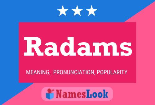 ملصق اسم Radams