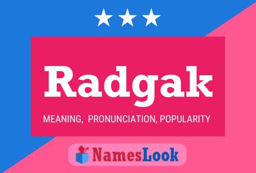 ملصق اسم Radgak