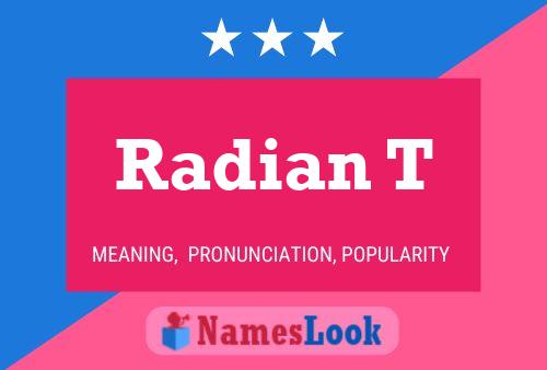 ملصق اسم Radian T