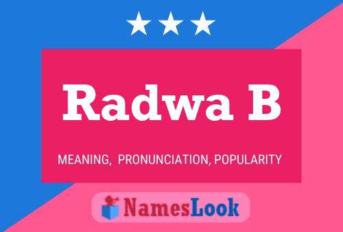 ملصق اسم Radwa B