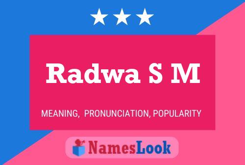 ملصق اسم Radwa S M