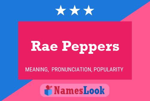 ملصق اسم Rae Peppers