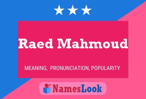 ملصق اسم Raed Mahmoud