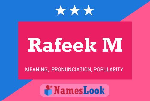 ملصق اسم Rafeek M