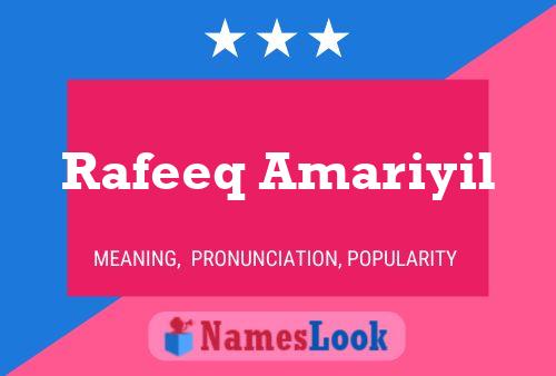 ملصق اسم Rafeeq Amariyil