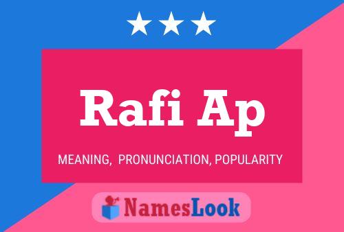 ملصق اسم Rafi Ap