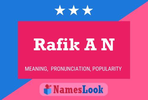 ملصق اسم Rafik A N