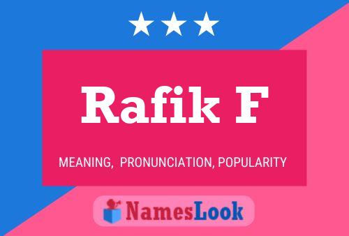 ملصق اسم Rafik F