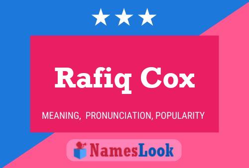 ملصق اسم Rafiq Cox