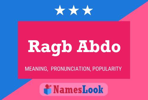 ملصق اسم Ragb Abdo