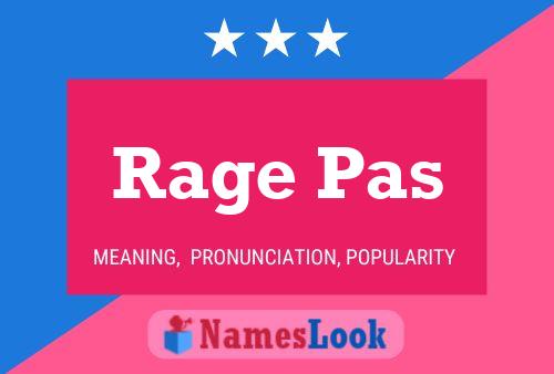 ملصق اسم Rage Pas