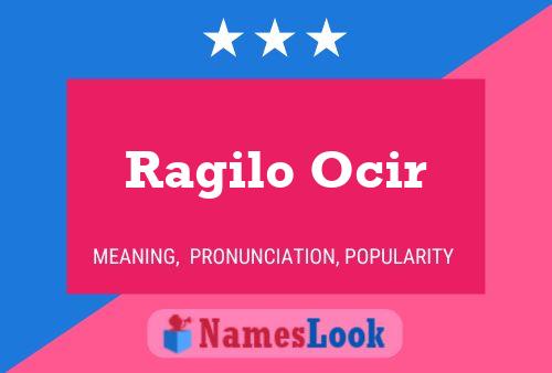 ملصق اسم Ragilo Ocir