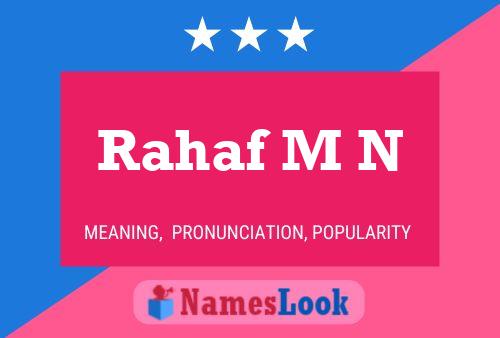 ملصق اسم Rahaf M N