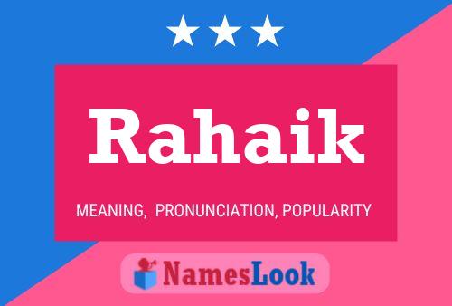 ملصق اسم Rahaik