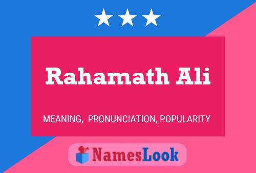 ملصق اسم Rahamath Ali