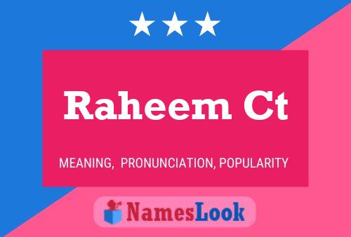 ملصق اسم Raheem Ct