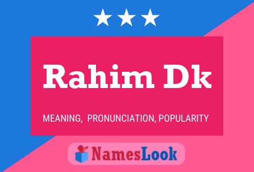 ملصق اسم Rahim Dk