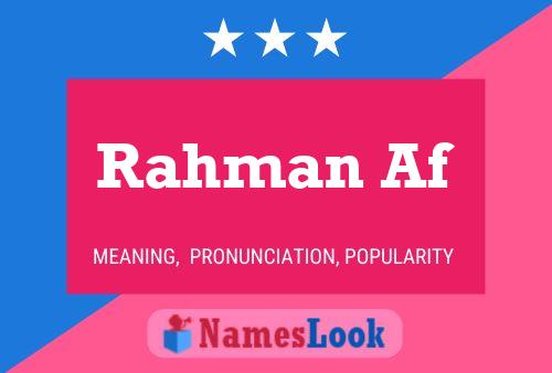 ملصق اسم Rahman Af