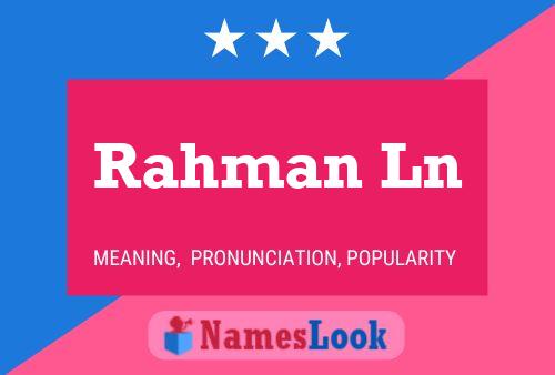 ملصق اسم Rahman Ln