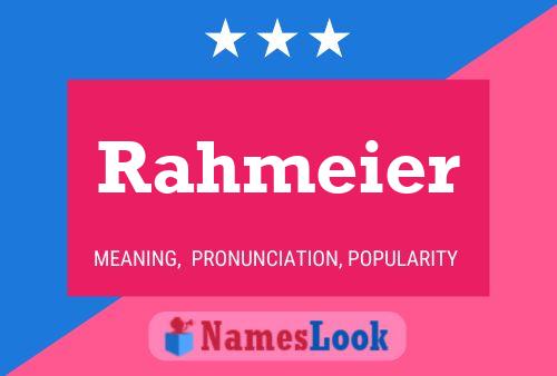 ملصق اسم Rahmeier