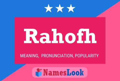 ملصق اسم Rahofh